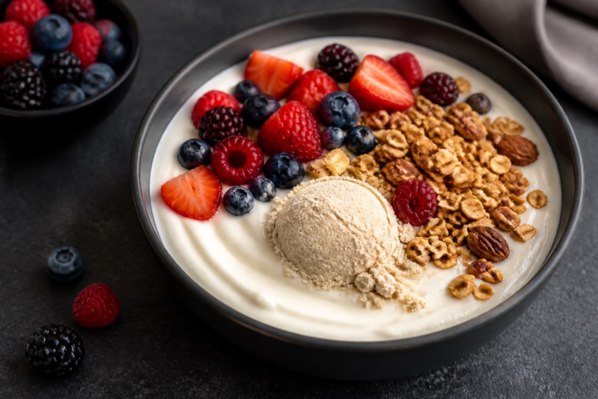 Greek yoghurt protein bowl