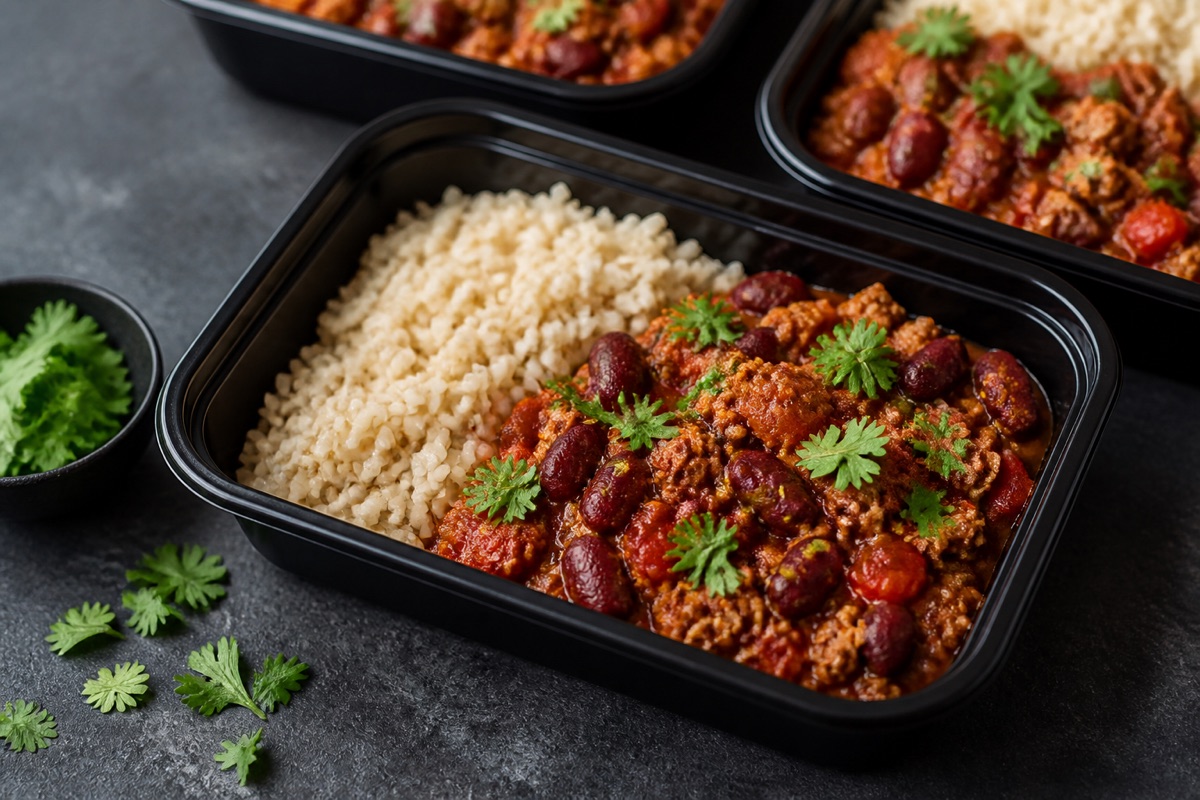 Turkey chilli meal prep